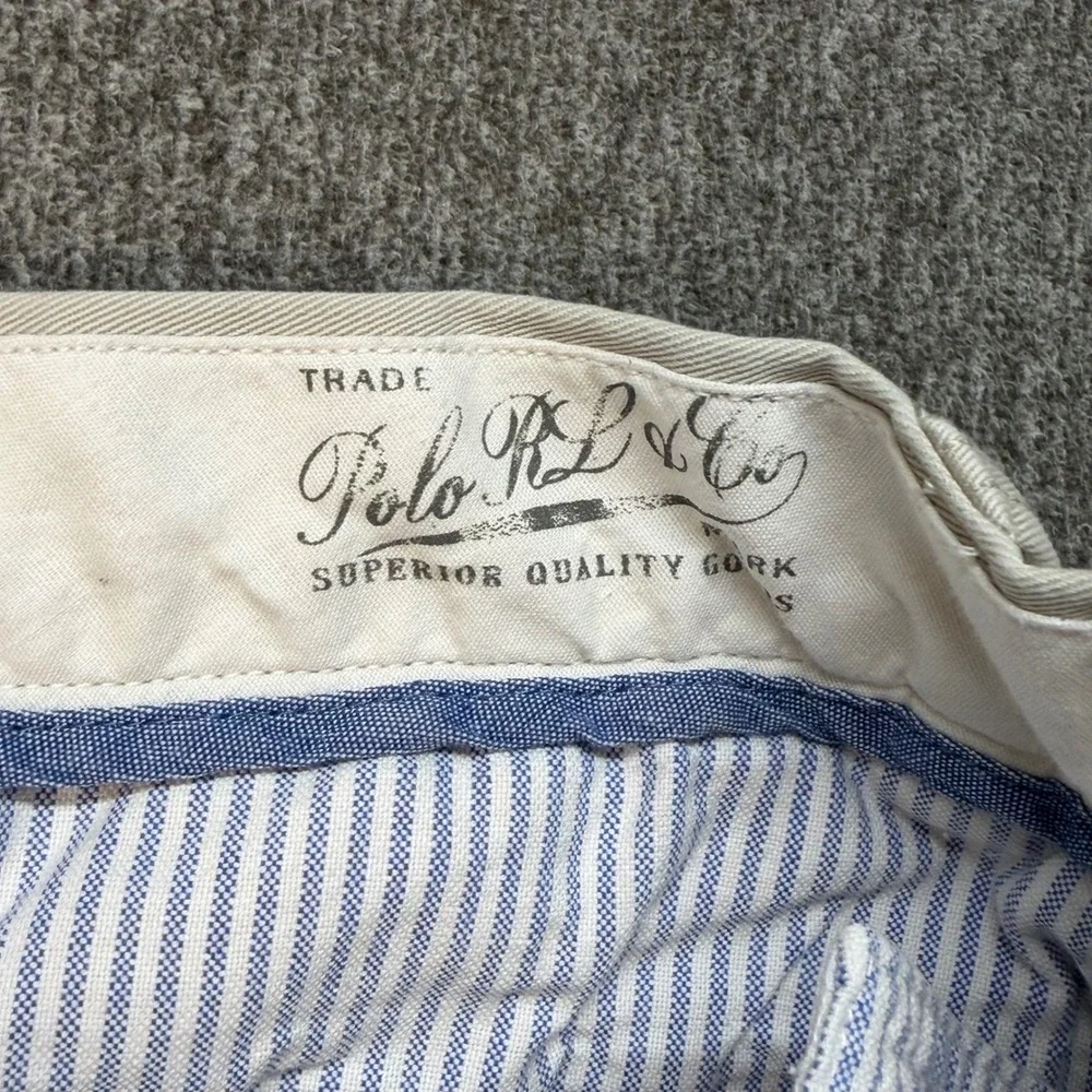 Polo Ralph Lauren Classic Fit Chino Pants Mens 32x32 Beige Cotton Twill Trousers